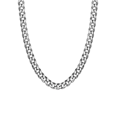 Italian Silver Curb Chain Necklace