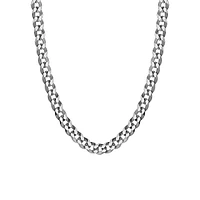 Italian Silver Curb Chain Necklace