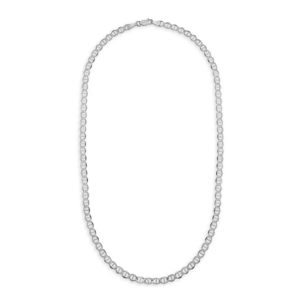 Italian Sterling Silver L. Marina Chain Necklace