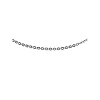 Italian Silver Hammered Cable Chain Necklace