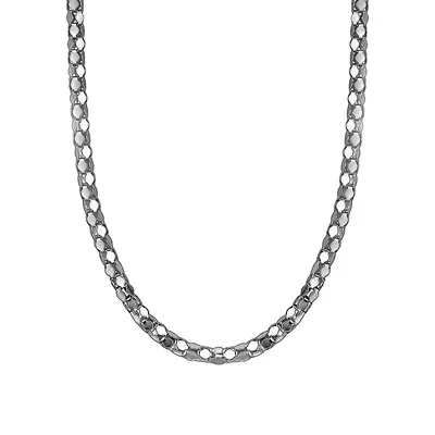 Italian Silver Popcorn Chain Necklace