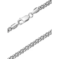 Italian Sterling Silver Popcorn Chain Necklace