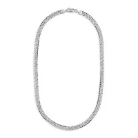 Italian Sterling Silver Bold Cuban Chain Necklace