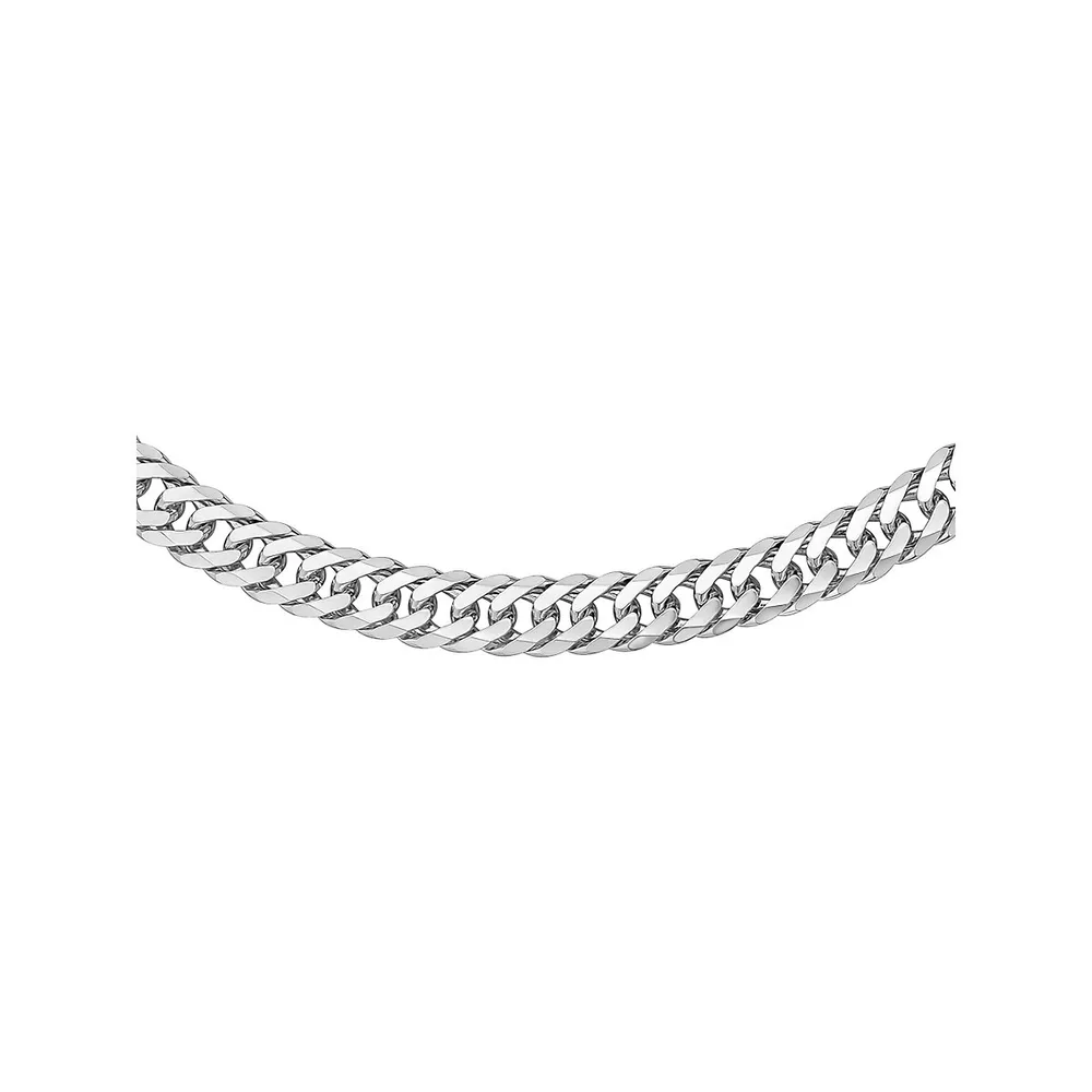 Italian Sterling Silver Fancy Curb Bracelet