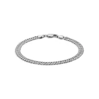 Italian Sterling Silver Fancy Curb Bracelet
