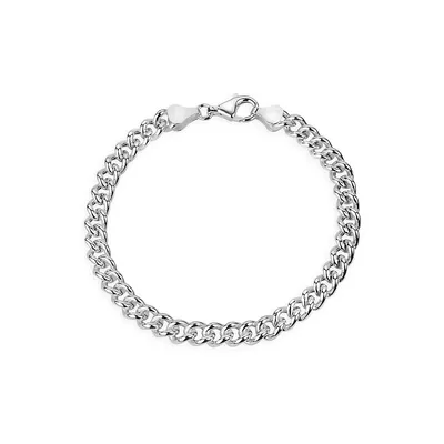 Lux Sterling Silver Curb Chain Bracelet
