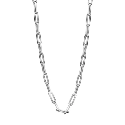 Lux Sterling Silver 20" Paperclip Necklace