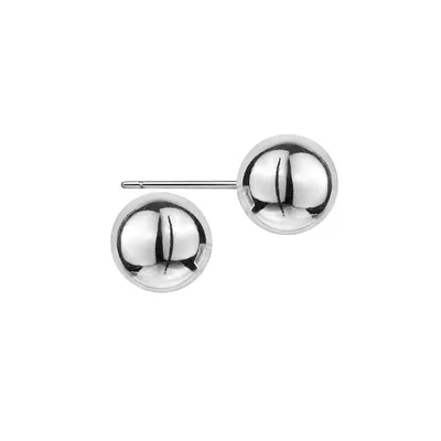 Sterling Silver 9MM Ball Stud Earrings