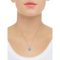 Sterling Silver Bezel Pear Cubic Zirconia Pendant Necklace