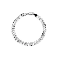 Bracelet à maillons gourmette en argent sterling