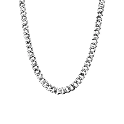 Men's Sterling Silver Curb-Link Chain Necklace