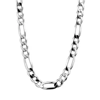 Men's Sterling Silver Medium Figaro Link Chain Necklace - 20-Inch