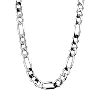 Men's Sterling Silver Medium Figaro Chain - 22 inch