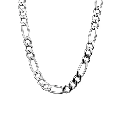 Sterling Silver Large Figaro Chain - 22 inch