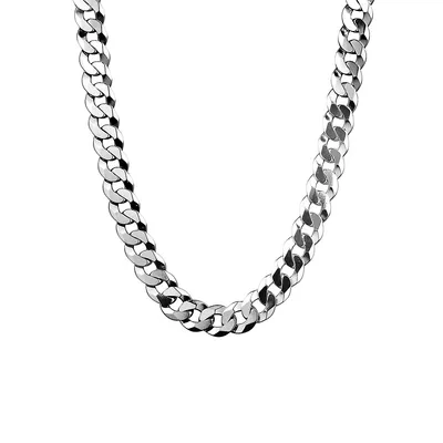 Sterling Silver Medium Curb Chain - 22 inch