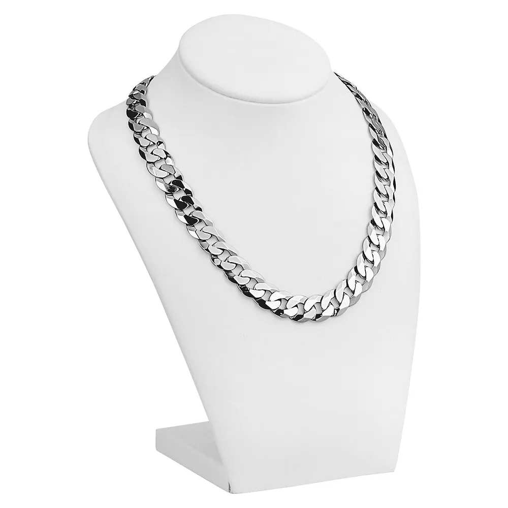 Men's Sterling Silver Curb Chain- 22-inch