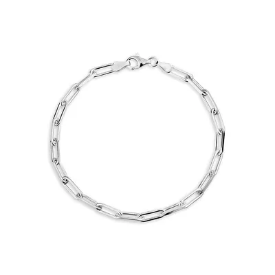 Sterling Silver Large Stirrup Link Bracelet