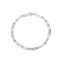 Sterling Silver Large Stirrup Link Bracelet