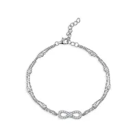 Bracelet en argent sterling avec zircons cubiques