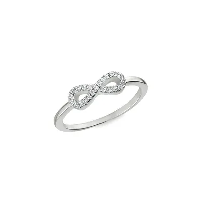 Sterling Silver & Cubic Zirconia Infinity Ring
