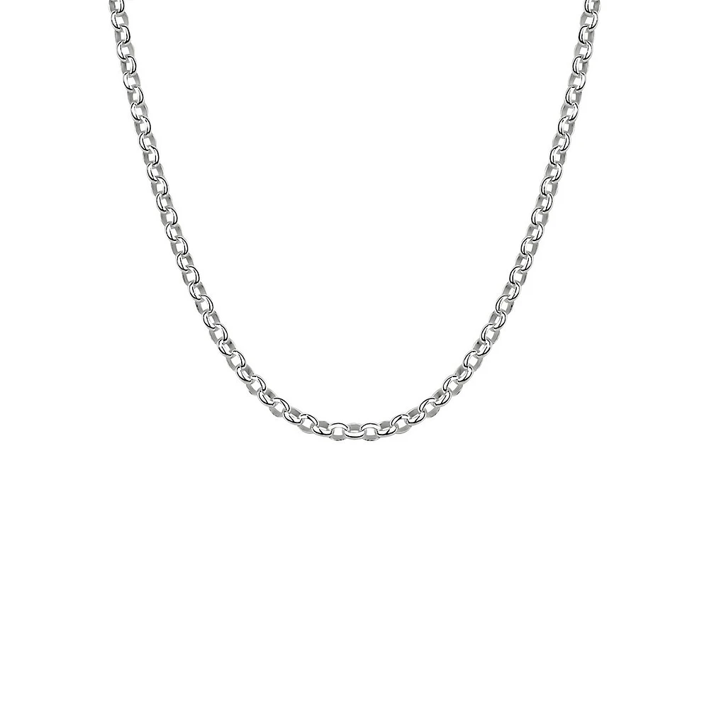 Sterling Silver Rolo Chain Necklace - 18-Inch