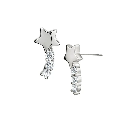 Sterling Silver Shooting Star Earrings