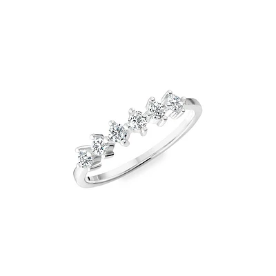 Sterling Silver & Semi Cubic Zirconia Ring