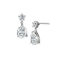 Sterling Silver & Cubic Zirconia Drop Earrings