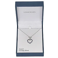 Sterling Silver & Cubic Zirconia Open-Heart Pendant Necklace