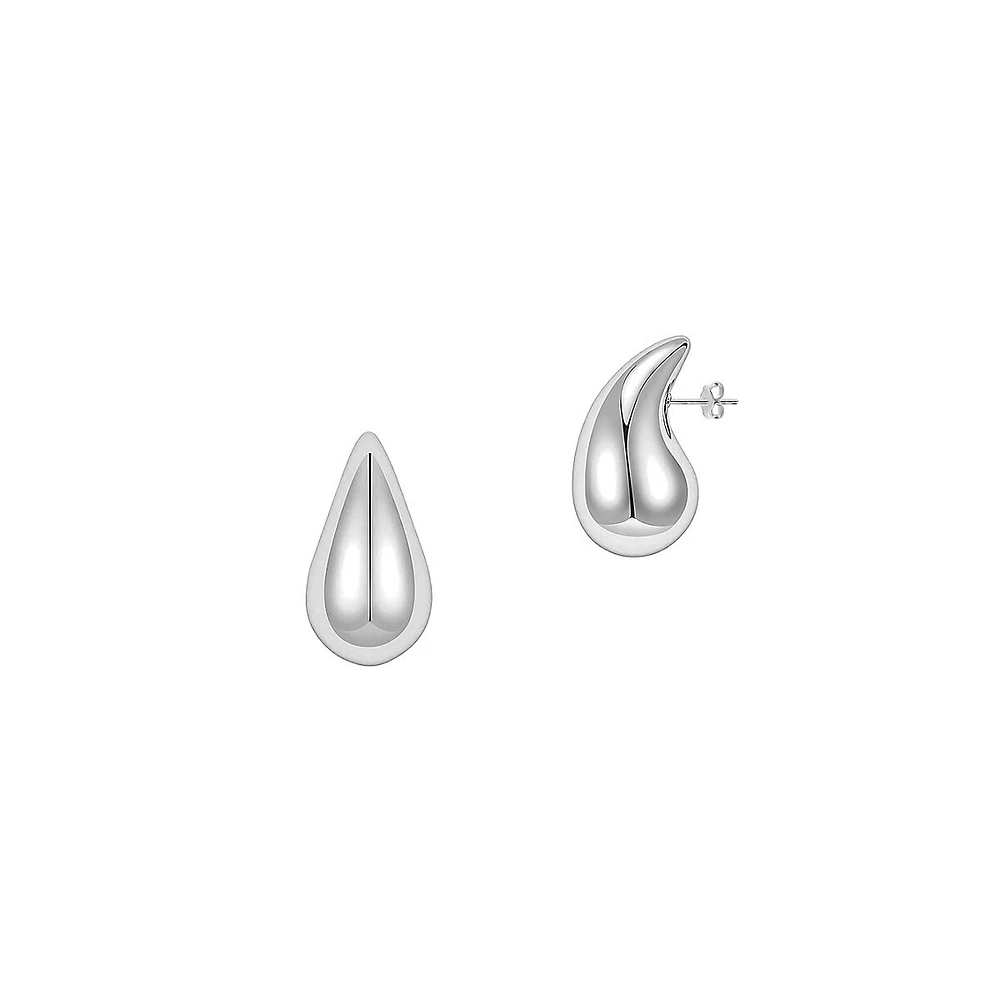 Sterling Silver Teardrop Stud Earrings