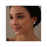 Sterling Silver & Cubic Zirconia Teardrop Stud Earrings