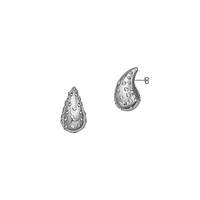 Sterling Silver & Cubic Zirconia Teardrop Stud Earrings