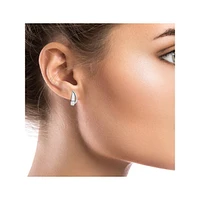 Sterling Silver Double-Curved Stud Earrings