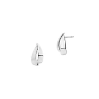 Sterling Silver Double-Curved Stud Earrings