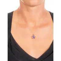 10K Yellow Gold Amethyst Pendant Necklace