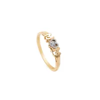 10K Yellow Gold & Cubic Zirconia Mom Ring