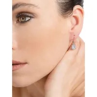 10K White Gold & Cubic Zirconia Drop Earrings