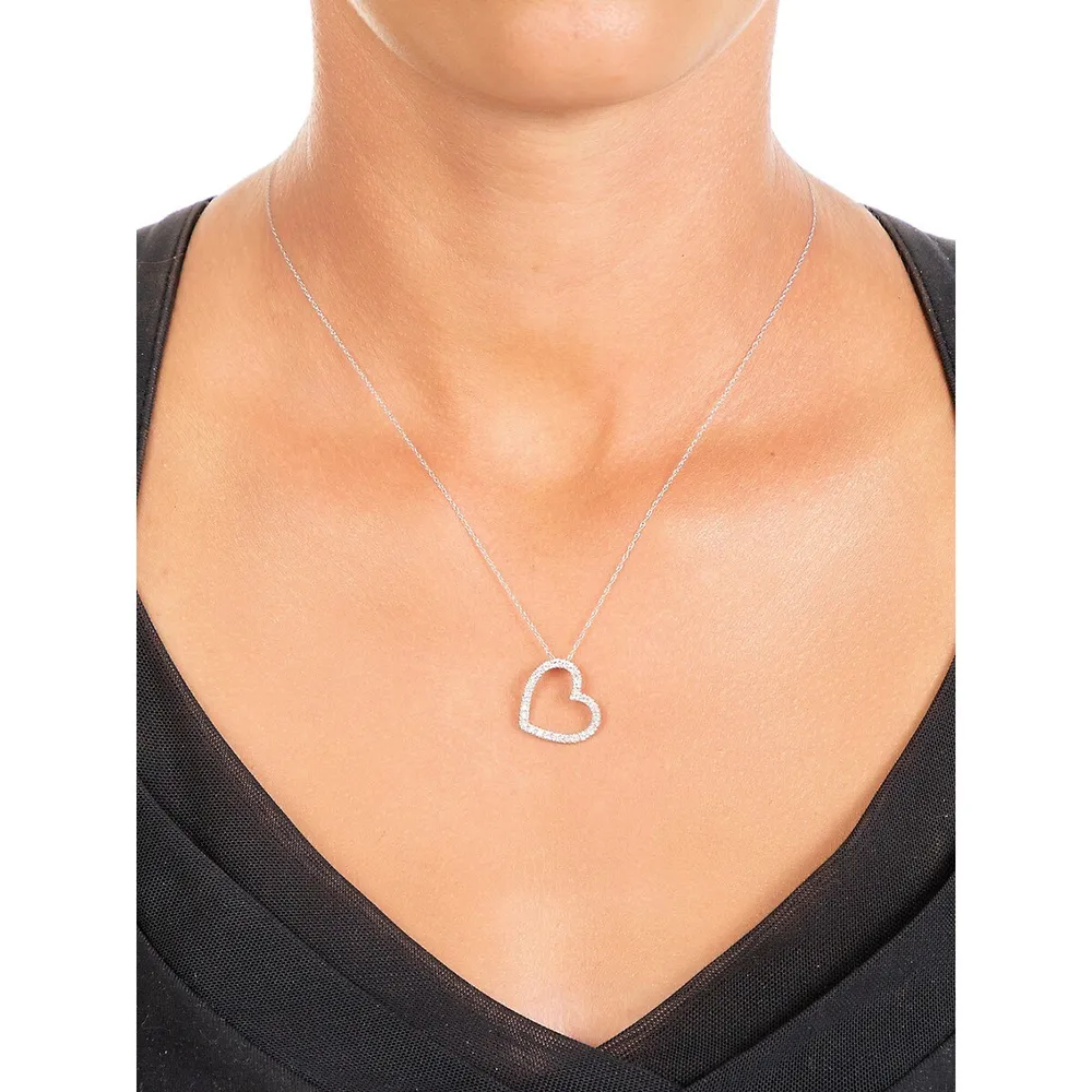 Collier à pendentifs coulissant en or blanc 10 ct avec des cristaux