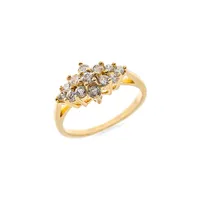 10K Yellow Gold & Cubic Zirconia Cocktail Ring