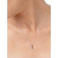 10K Gold & Cubic Zirconia Pendant Necklace