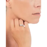 10K White Gold & Cubic Zirconia Ring