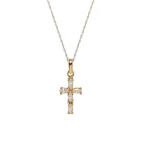 10K Yellow Gold & Cubic Zirconia Pendant Necklace