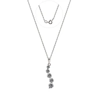 10K White Gold & Cubic Zirconia Pendant Necklace