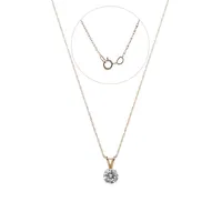 10K Yellow Gold & Cubic Zirconia Pendant Necklace