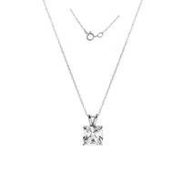 10K White Gold & Cubic Zirconia Necklace