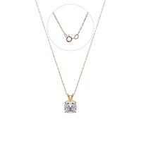 10K Yellow Gold & Cubic Zirconia Pendant Necklace