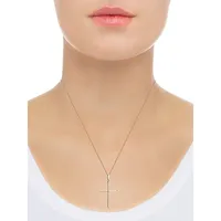 10K Yellow Gold High-Polished Large Cross Pendant Necklace