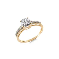 10K Yellow Gold & Cubic Zirconia Ring