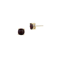 10K Yellow Gold & Garnet Stud Earrings