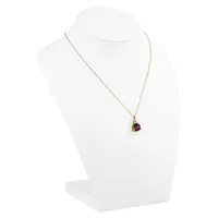 10K Yellow Gold & Pink Topaz Pendant Necklace